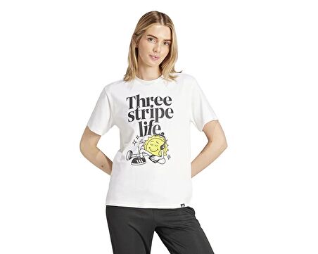 adidas W Positive T Kadın Günlük Tişört IX6455 Beyaz