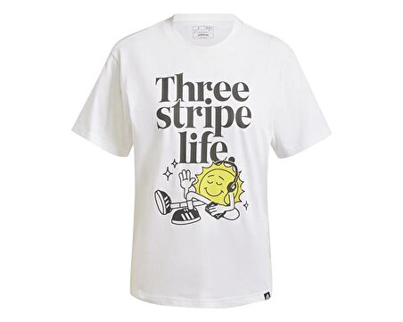 adidas W Positive T Kadın Günlük Tişört IX6455 Beyaz