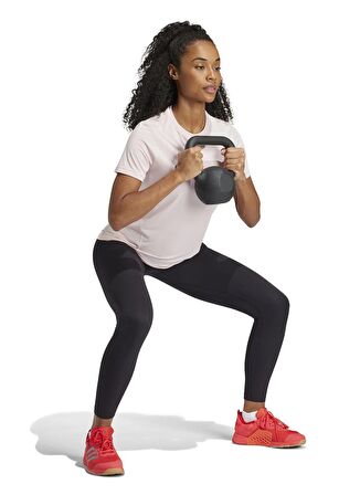 adidas Kadın Pembe Yuvarlak Yaka Normal Kalıp T-Shirt IY9160 WTR D4T T