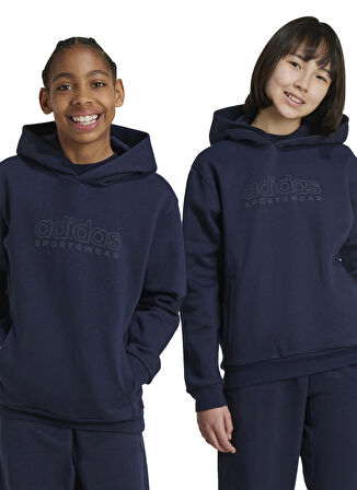 adidas Düz Erkek Çocuk Siyah Sweatshırt IW0923-J SZN GFX HD