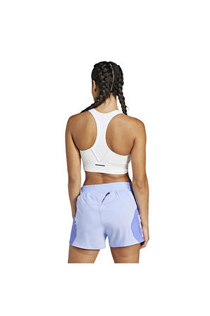 Run Pocket Medium-Support Kadın Beyaz Antrenman Sporcu Sütyeni IW5327