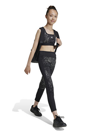 adidas Düz Siyah Kadın Sporcu Büstiyer IW3281-JG PWR GL BRA
