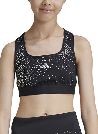 adidas Düz Siyah Kadın Sporcu Büstiyer IW3281-JG PWR GL BRA
