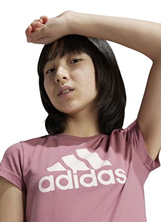 adidas Baskılı Pembe Kadın T-Shirt IZ3470-G BL T