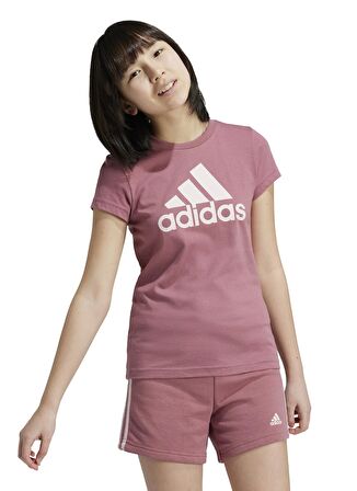 adidas Baskılı Pembe Kadın T-Shirt IZ3470-G BL T