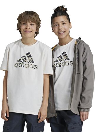 adidas Baskılı Beyaz Kadın T-Shirt IV9634-J DY LK T