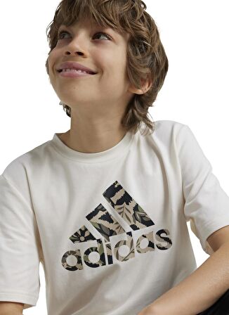 adidas Baskılı Beyaz Kadın T-Shirt IV9634-J DY LK T