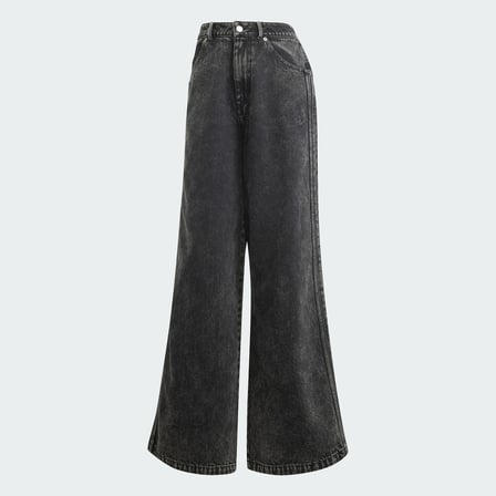 Adidas IW5761 Kadın Pantolon Siyah Denim Geniş Paça Wide Leg Beden 28