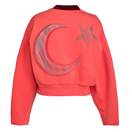 Türkiye Kadın Pembe Günlük Stil Sweatshirt JG5701