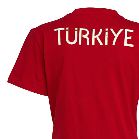 Türkiye Kadın Kırmızı Günlük Stil T-Shirt JG5700