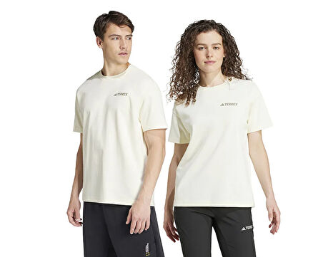 adidas Ng U Aerordy T Unisex Günlük Tişört IX5614 Bej