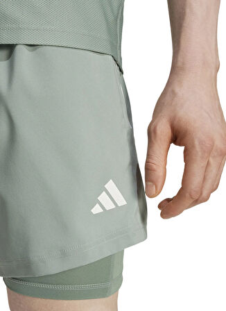 adidas JM5402 OTR B S 2in1 M Yeşil Lastikli Bel Regular Fit Düz Erkek Şort