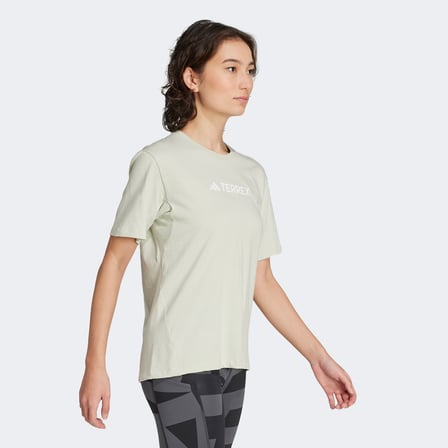 adidas Terrex Classic Logo Kadın Yeşil T-Shirt