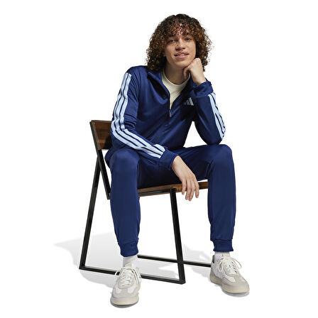 3-Stripes Erkek Mavi Günlük Stil Eşofman Takımı JI8873