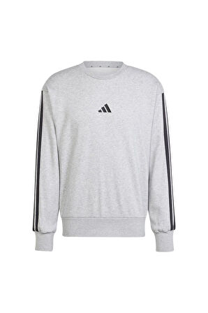 adidas Erkek  Gri  Sweatshirt M 3S FT SWT JE6374