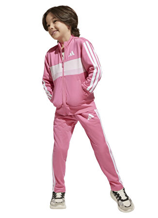 adidas Düz Pembe Kız Çocuk Eşofman Takımı JI6208 LK 3S TIB TS