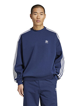JP1063 Oversize crew Lacivert Yuvarlak Yaka Oversize Sweatshirt