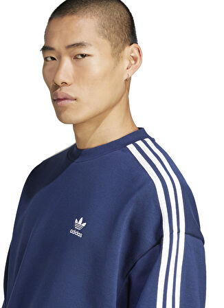 JP1063 Oversize crew Lacivert Yuvarlak Yaka Oversize Sweatshirt