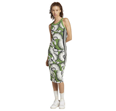 JD6314-K adidas Farm Dress Kadın Elbise - Etek Yeşil