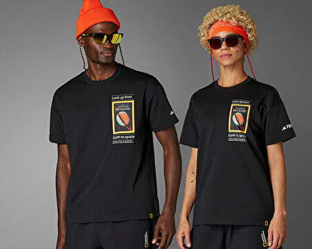 Adidas Ng U Ar F Gfx T Unisex Günlük Tişört JD5964 Siyah