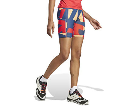 adidas  Wmt 8In T Aop Kadın Koşu Taytı JE9417 Turuncu