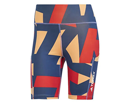 adidas  Wmt 8In T Aop Kadın Koşu Taytı JE9417 Turuncu