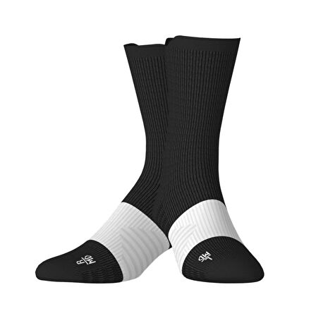 Runxgrafic Unisex Siyah Koşu Çorabı JC5766