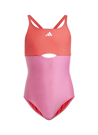 adidas Kırmızı - Pembe Kız Çocuk Mayo JE4419-X BACK CB ST GY