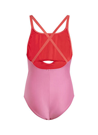 adidas Kırmızı - Pembe Kız Çocuk Mayo JE4419-X BACK CB ST GY