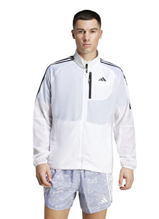 adidas JD7760 OTR 3S JACKET M Beyaz Normal Düz Erkek Zip Ceket