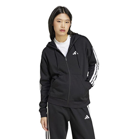 Adidas Kadın Eşofman Üstü 3 Stripes Fleece Full Zip Hoodie