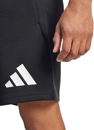 adidas JD4900 M FI 3BAR SHO Siyah Lastikli Bel Regular Fit Düz Erkek Şort