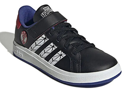 Adidas Grand Court Spider-Man El K Çocuk Günlük Ayakkabı JS0742 Siyah