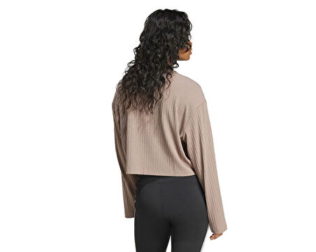 adidas Ess Wr Ls Kadın Günlük Uzun Kollu Tişört JD5120 Kahverengi