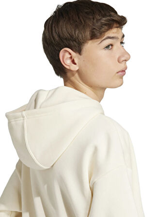 adidas Baskılı Kız Çocuk Krem Sweatshırt JD2950-HOODIE