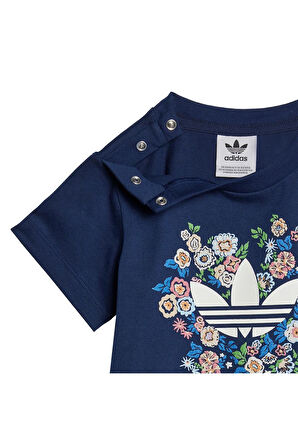adidas Bebek  Mavi  Eşofman SHORT TEE SET JC8012