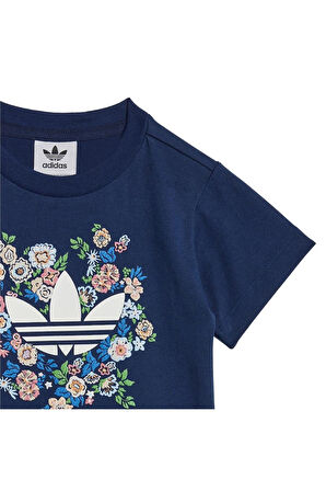 adidas Bebek  Mavi  Eşofman SHORT TEE SET JC8012