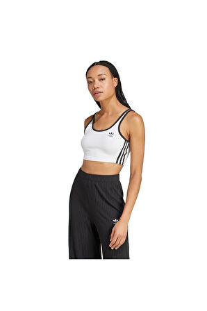 adidas Kadın  Beyaz  Sporcu Sütyeni 3S BRA TOP JD4613