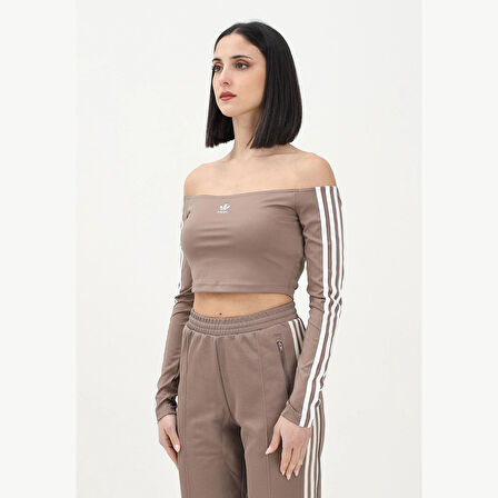 Adidas Kadın Günlük T-shirt Adicolor Off Shoulder Long Sleeve Tee Jd0276