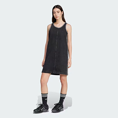 Adidas Kadın Günlük Elbise Adicolor Denim 3-Stripes Tank Dress Jd3108