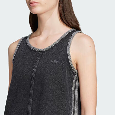 Adidas Kadın Günlük Elbise Adicolor Denim 3-Stripes Tank Dress Jd3108