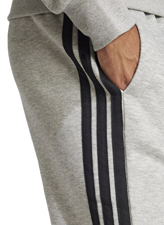 adidas JE6318 M 3S FL TC PT Açık Gri Lastikli Bel Erkek Eşofman Altı