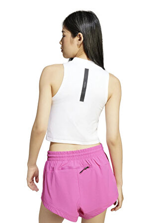 adidas JX4316 W Z.N.E. TANK Beyaz Yuvarlak Yaka Slim Fit Düz Kadın T-Shirt