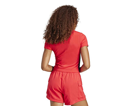 adidas W 3S Sj Baby T Kadın Günlük Tişört JE1242 Kırmızı