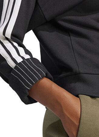 adidas JE0027 W 3S FT VN SWT Siyah V Yaka Regular Fit Düz Kadın Sweatshırt