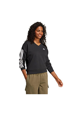 adidas Kadın  Siyah  Sweatshirt W 3S FT VN SWT JE0027