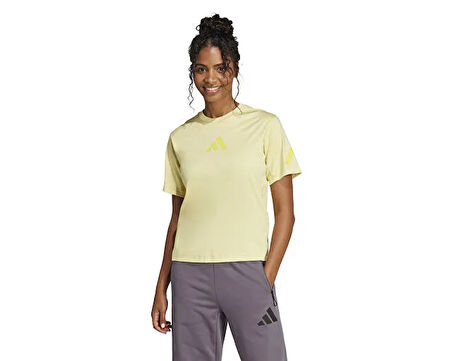 adidas  W Z.N.E. Tee Kadın Günlük Tişört JC5400 Sarı