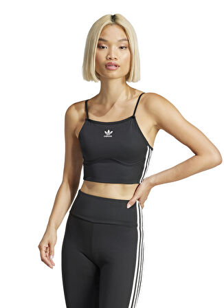 JD5001 3S BRA TOP Siyah U Yaka Crop Atlet
