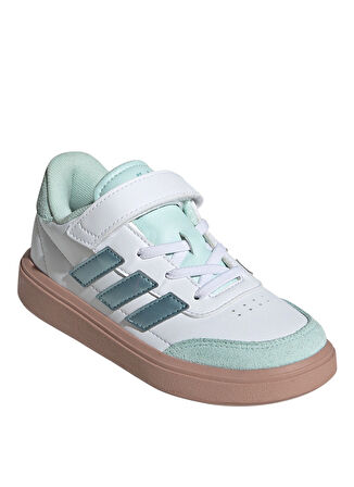 adidas Beyaz - Mavi Kız Çocuk Yürüyüş Ayakkabısı JH8569-COURTBLOCK EL C