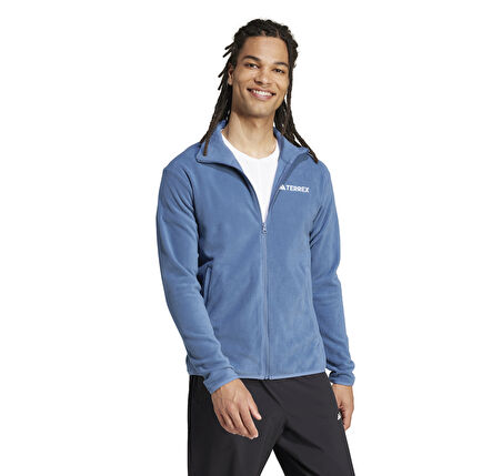 JP0798-E adidas Mt Ess Fz Fl Erkek Ceket Mavi